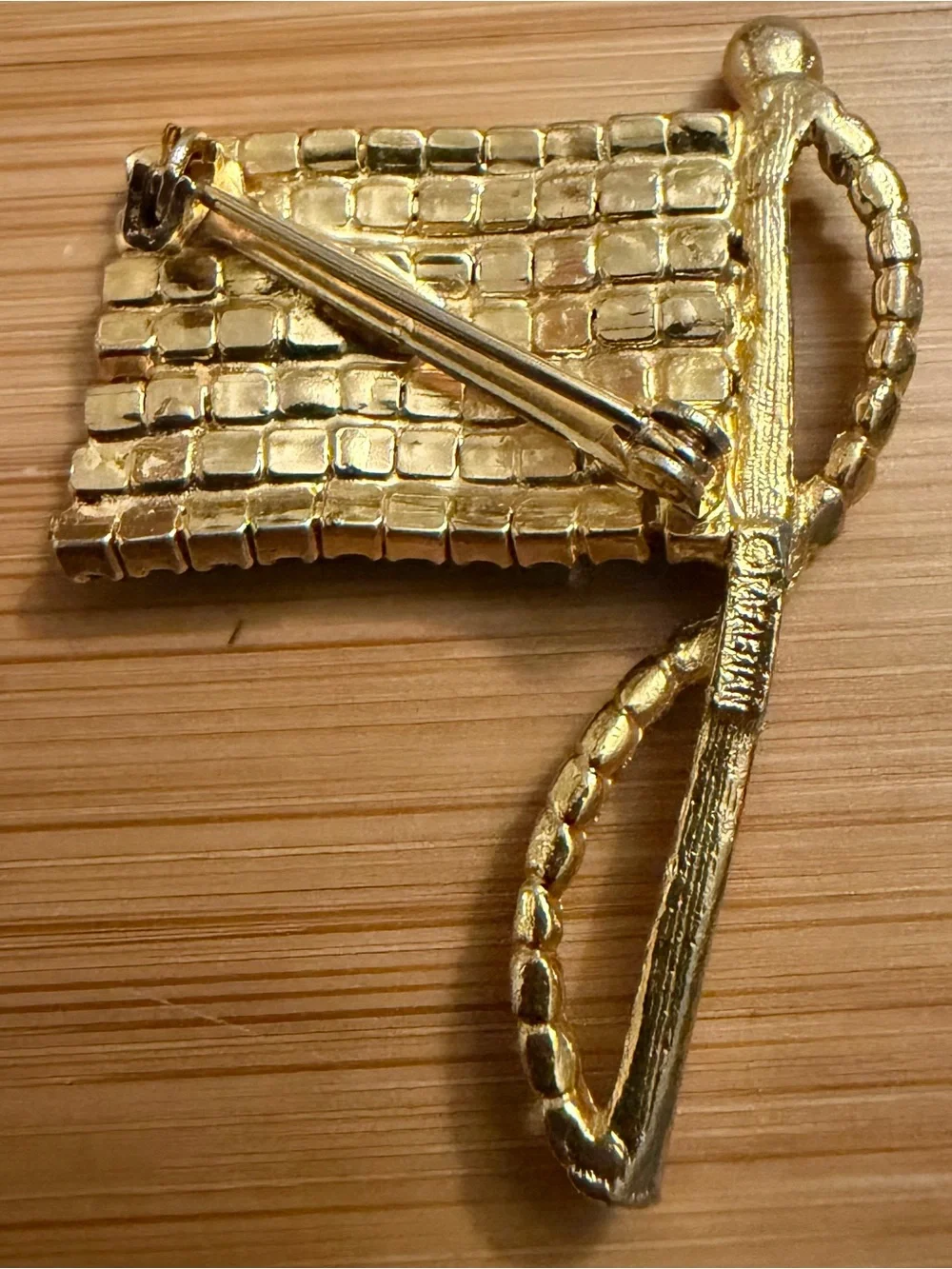 Vintage Signed RAFAELIAN American Flag Brooch Pin